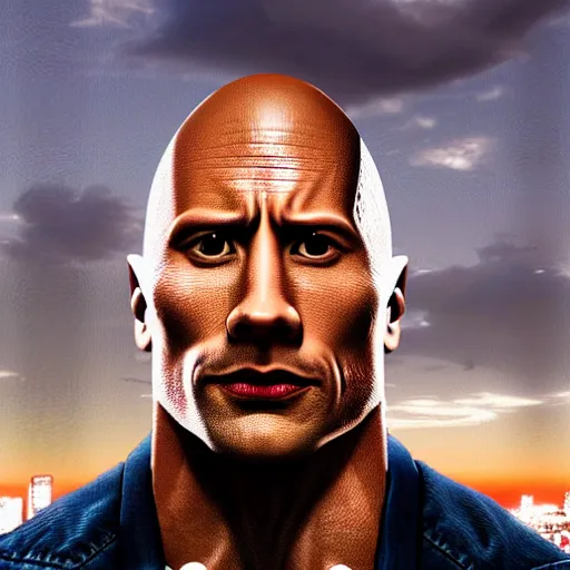 Image similar to dwayne johnson as gta art