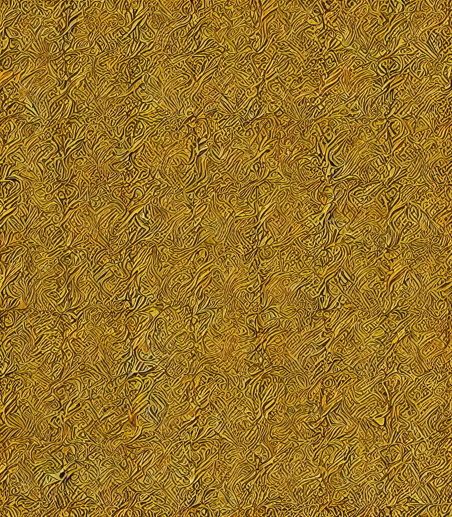 Prompt: intricate transparent golden pattern texture map
