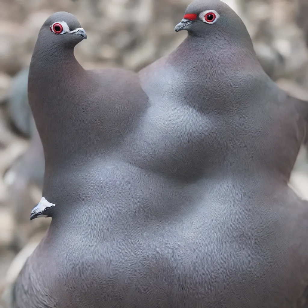 Prompt: a photo of a pigeon businessman