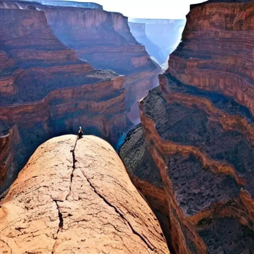 Prompt: a canyon that doesn't have a floor to it. dream like.