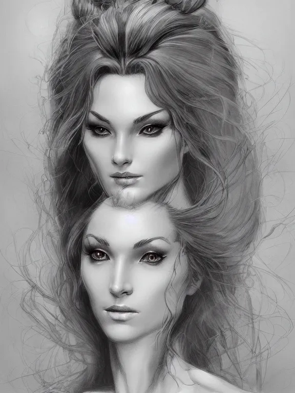 Image similar to a portrait of a beautiful female wizard, full face, beautiful clothes, style of Boris Vallejo and Frank Frazetta, very detailed, fantasy art, rule of thirds, trending on artstation and deviantart