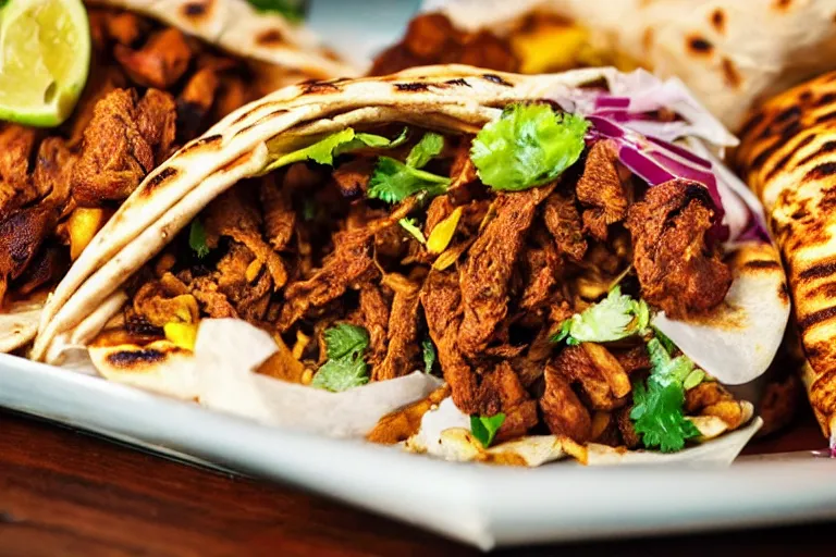 Image similar to very tasty shawarma. close up. food photo award winner. trending on instagram