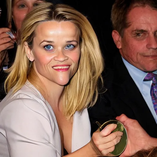 Prompt: reese witherspoon with her spoon