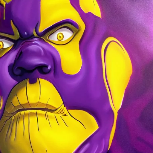 Image similar to Thanos painting high Quality painting 4k detail