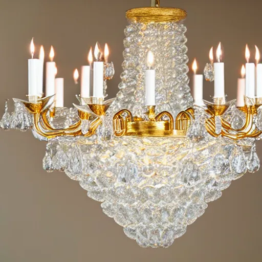 Image similar to a beautiful chandelier full of candles