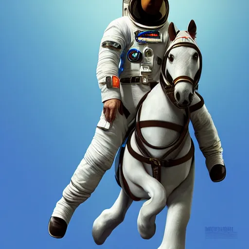 Prompt: image of astronaut holding horse on his back, hyperrealistic masterpiece, artstation, cgsociety, kodakchrome, golden ratio