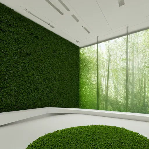 Prompt: Hyper realistic,interior design,organic form,plaster, green,transparency, view of forest,Future design,architecture design,parametric architecture,covers by textile,environment,morning light,Cinematography,mega scans,cinematic,hyper realistic,photo real,cinematic composition,highly detailed,vray,8k render, extremely realistic H 1024