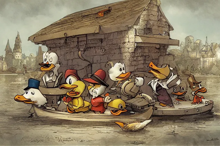 Image similar to duckburg by jean - baptiste monge