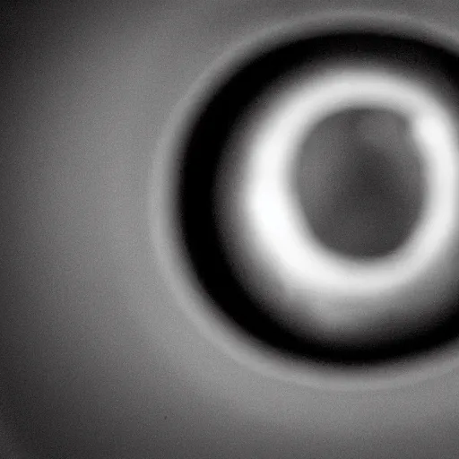 Image similar to a taxidermized frowning black hole, in a museum, 8 5 mm lens, 7 0 mm entrance pupil diameter, close - up photograph, high detail, 4 k, soft focus, depth of field