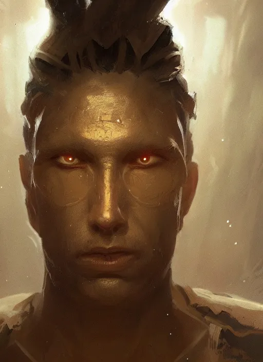 Image similar to pulp sci - fi portrait concept art of an interdimensional god, unreal engine, greg rutkowski