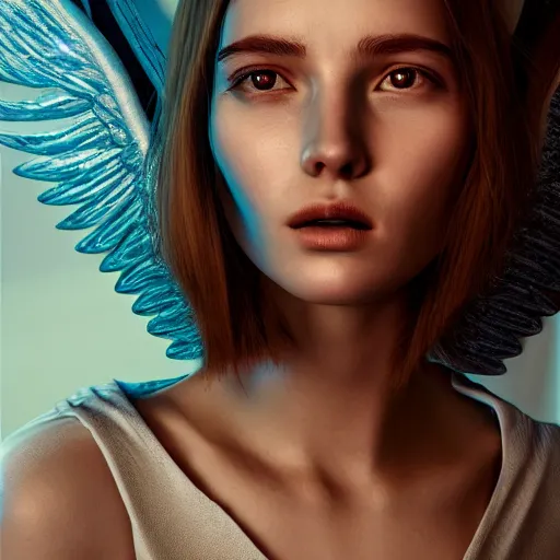 Prompt: portrait art of female angel, art by alessio albi 8 k ultra realistic, angel wings, lens flare, atmosphere, glow, detailed, intricate, full of colour, led lighting, trending on artstation, 4 k, hyperrealistic, focused, extreme details, unreal engine 5, masterpiece