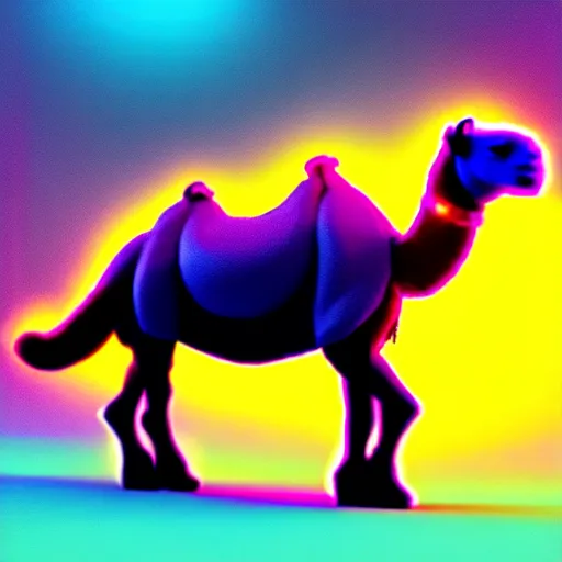 Image similar to “ niki minaj as a camel, hyperrealistic, volumetric lighting, very detailed ”