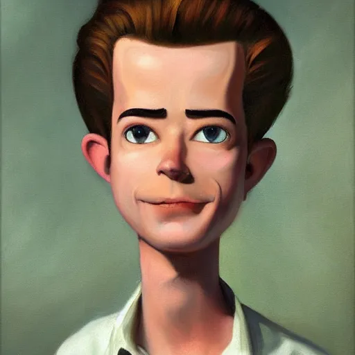Image similar to jimmy neutron painted by john collier