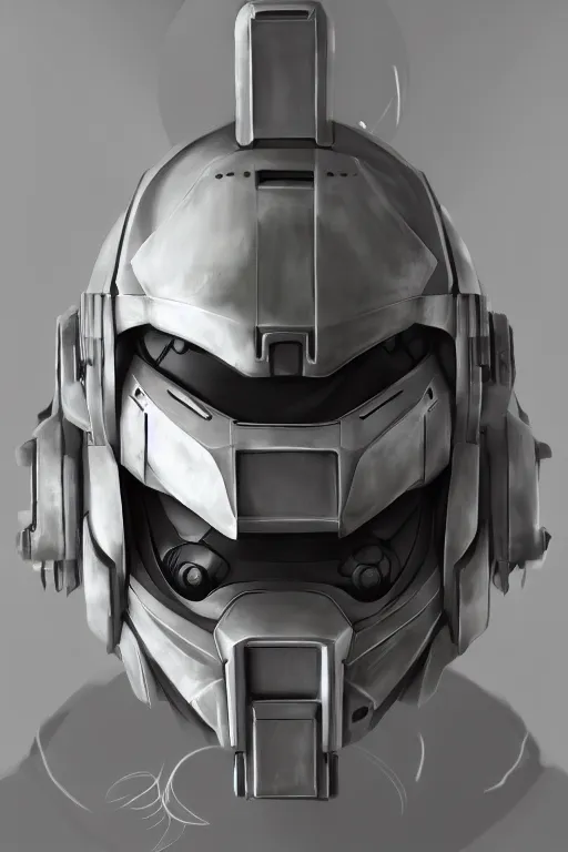 Image similar to robot ninja mask helmet halo master chief radiating a glowing aura global illumination ray tracing hdr fanart arstation by ian pesty and katarzyna da „ bek - chmiel