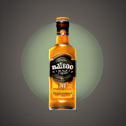 Image similar to snack foods, malort bottle design, hd render