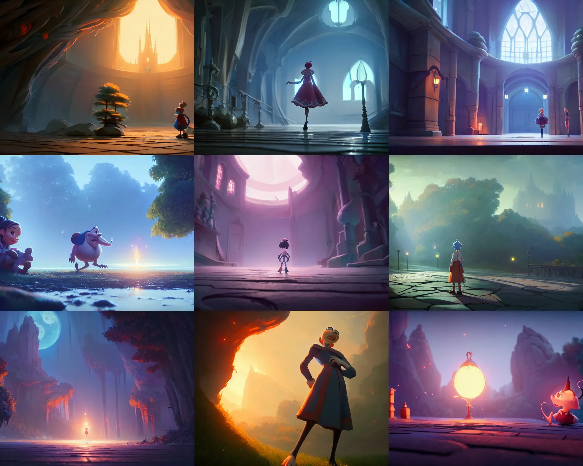 Prompt: srna dosla jesti u vrt, medium shot, waist up, pixar and disney animation, sharp, rendered in unreal engine 5, anime key art by greg rutkowski, bloom, dramatic lighting