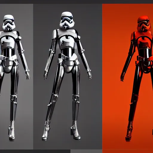 Prompt: star warsl inspired avant-garde art, deco fashion, highly detailed, photorealistic portrait, bright studio setting, studio lighting, crisp quality and light reflections, unreal engine 5 quality render