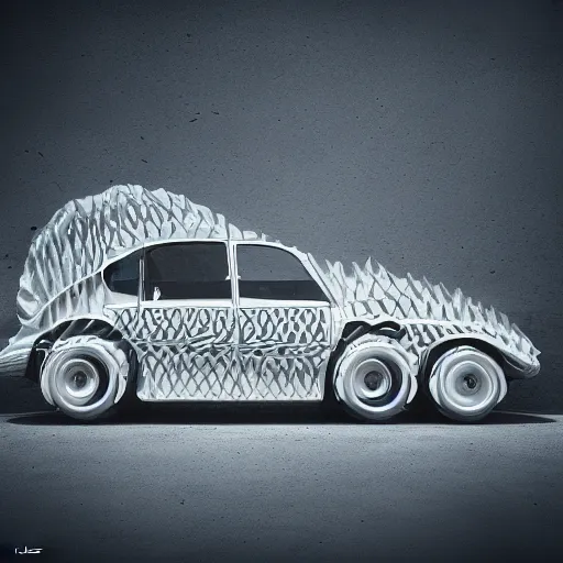 Prompt: car Ash Thorp khyzyl saleem car : in oil liquid organic architecture style : 7, u, x, y, o pattern