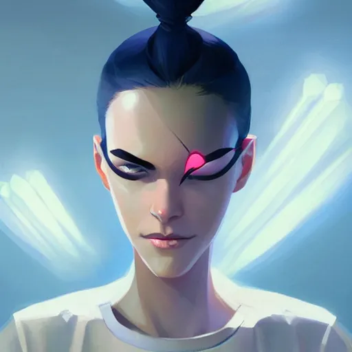 Image similar to face icon stylized minimalist the matrix, loftis, cory behance hd by jesper ejsing, by rhads, makoto shinkai and lois van baarle, ilya kuvshinov, rossdraws global illumination