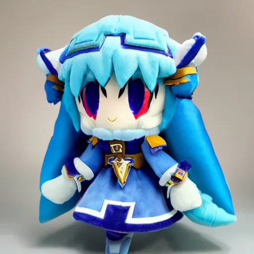 Prompt: crystal maiden fumo plush