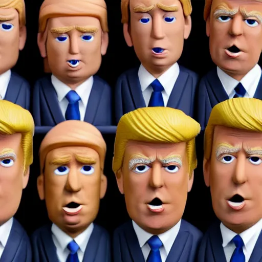 Prompt: Portrait of Donald Trump in the style of claymation by Wes Anderson. 8k Resolution.