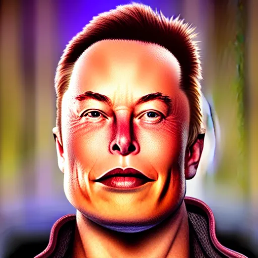 Prompt: elon musk head merged with thanos body, highly detailed, high quality, hd, 4 k, 8 k, canon 3 0 0 mm, professional photographer, 4 0 mp, lifelike, top - rated, award winning, realistic, sharp, no blur, edited, corrected, trending