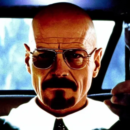 Image similar to movie still of walter white as Neo in Matrix (1999)
