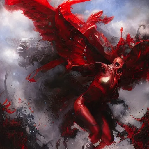 Prompt: i like that devil can fly by raymond swanland, highly detailed, bright tones