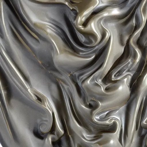 Image similar to statue of a cloud marble baroque gold grey obsidian detail bernini