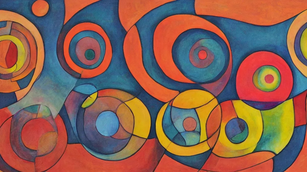 Prompt: orphism artwork of circles