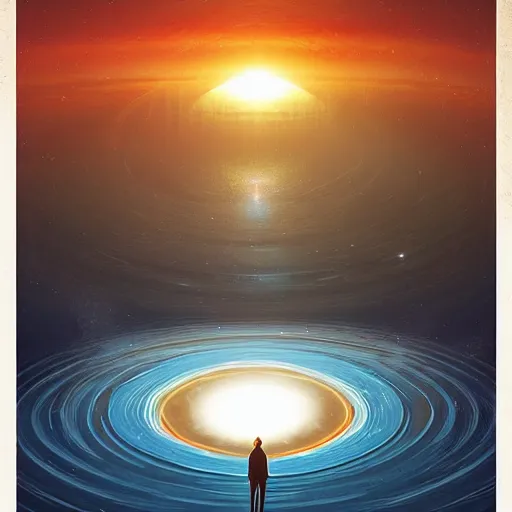 Prompt: the eye of god, surrounded by multidimentional angels, by christopher balaskas