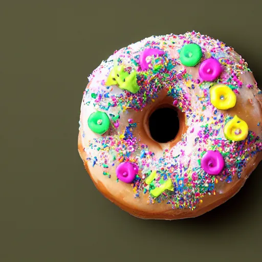 Image similar to donut made out of toxic waste