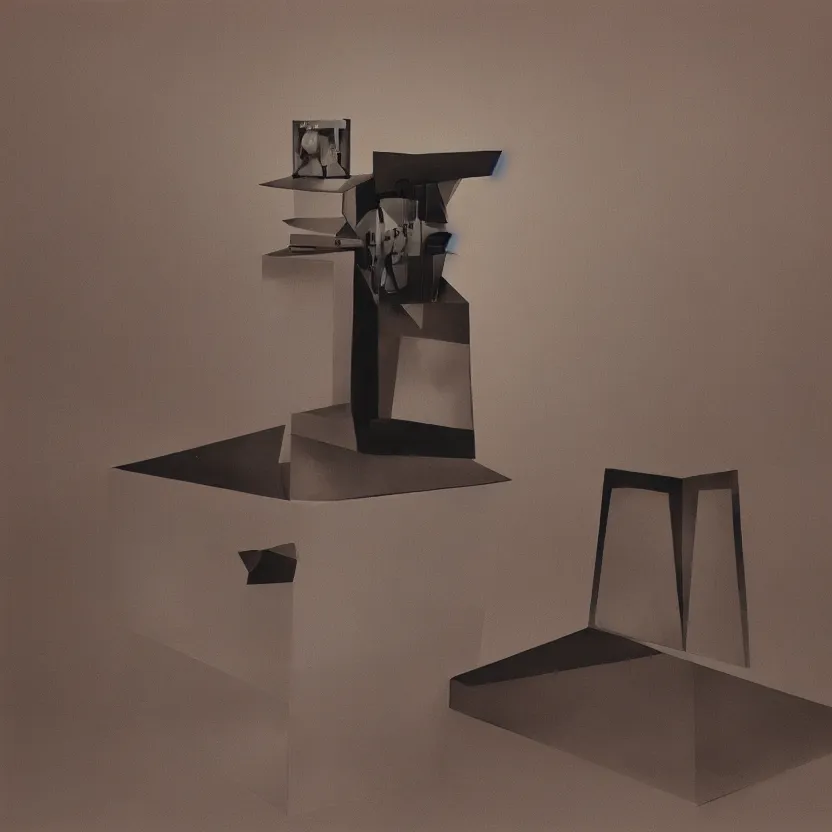 Prompt: a singular impossible quantum readymade machine by Marcel Duchamp on a pedestal, packshot, by Irving Penn, Man Ray, Hito Steyerl, Anish Kapoor, color bleed, light leak, 4k