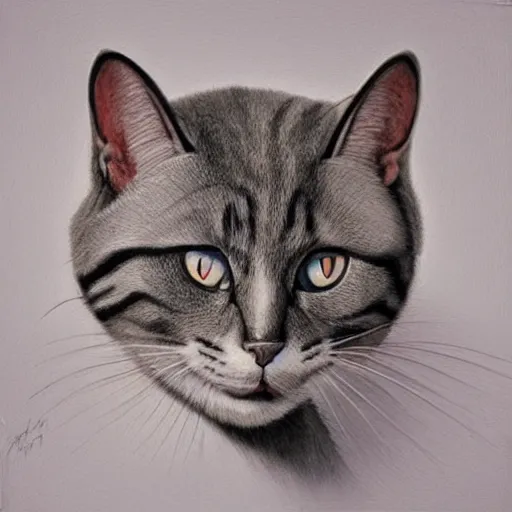 Image similar to anthropomorphic cat portrait art