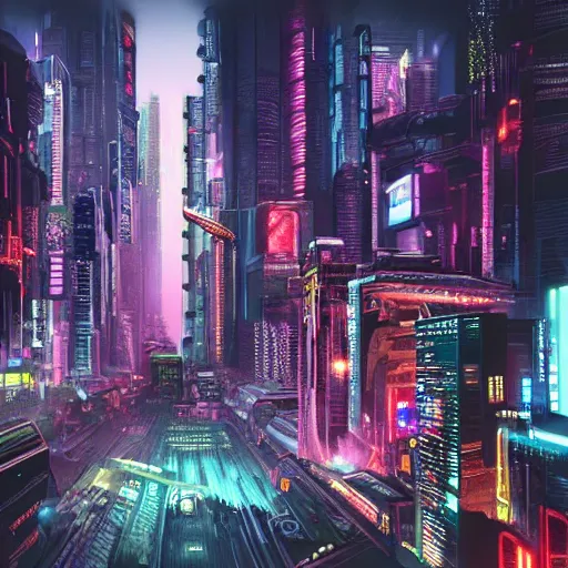 Image similar to cyberpunk city