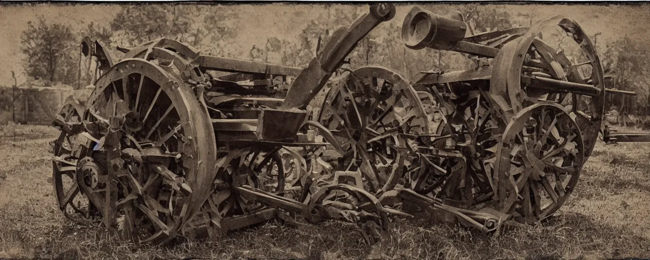 Image similar to spaghetti next to a 1 2 - pounder howitzer cannon, american civil war, tintype, small details, intricate, 5 0 mm, cinematic lighting, photography, wes anderson, film, kodachrome