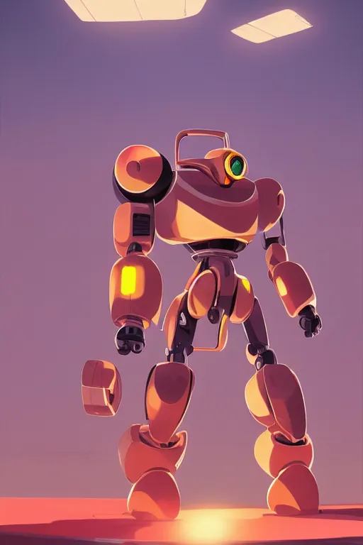 Image similar to metabots medabots medarotto medarot robot minimalist comics, behance hd by jesper ejsing, by rhads, makoto shinkai and lois van baarle, ilya kuvshinov, rossdraws global illumination ray tracing hdr radiating a glowing aura