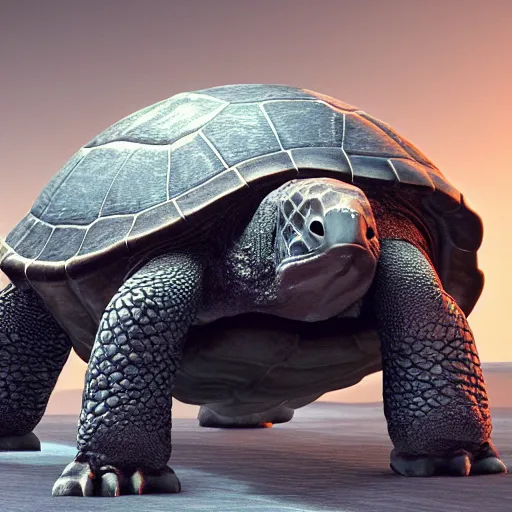 Image similar to mitch mcconnell sticking his head out of a turtle shell, octane render, unreal 5 engine