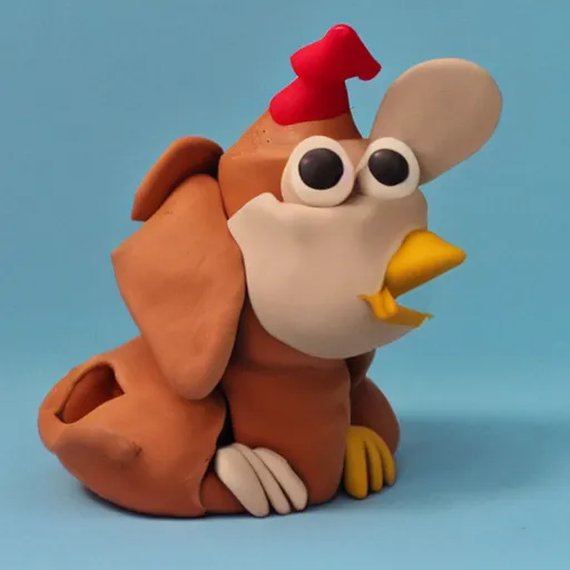 Prompt: cute clay turkey