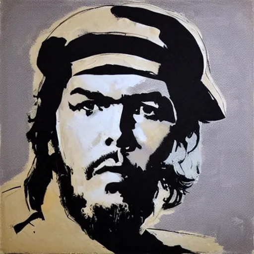 Prompt: a portrait of che guevara in a scenic landscape, by guy denning