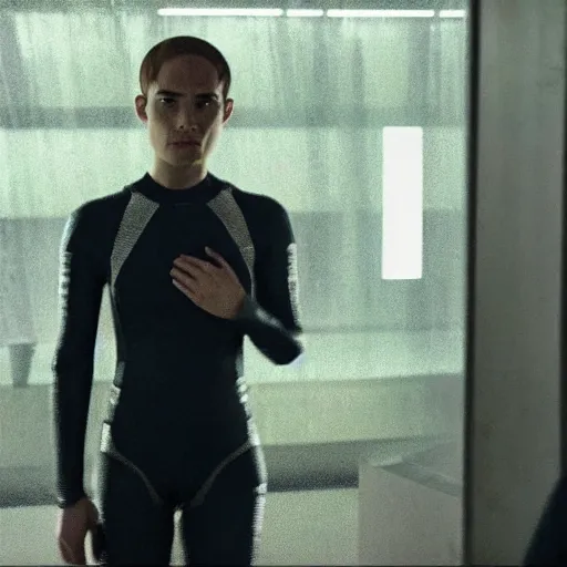 Prompt: a scene from the movie ex machina