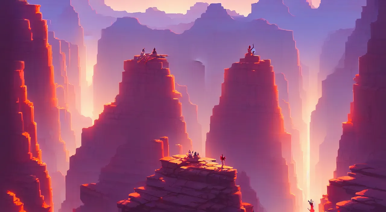 Prompt: metropolis tourist destination city in the depths of the grand canyon, in marble incrusted of legends official fanart behance hd by Jesper Ejsing, by RHADS, Makoto Shinkai and Lois van baarle, ilya kuvshinov, rossdraws global illumination