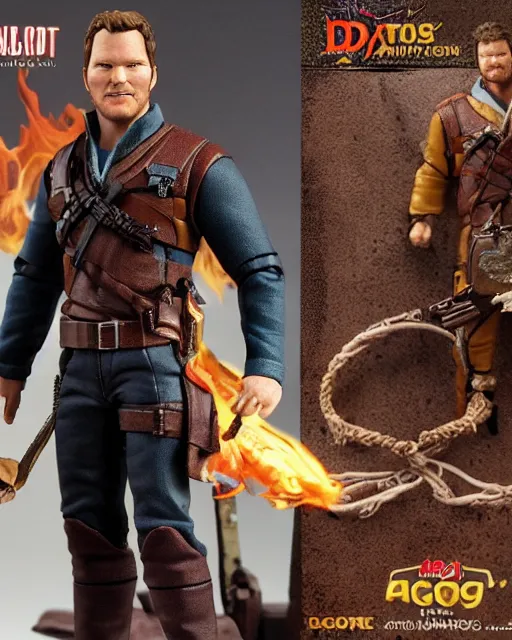 Prompt: chris pratt action figure. dnd, high fantasy.