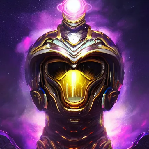 Image similar to photorealistic fantasy cosmic concept art of a cosmic god with armor made out of planets and dark matter, hovering in a unknown galaxy, fully body portrait, cinematic, dynamic lighting, ultra detailed, creative, trending on art station, creative