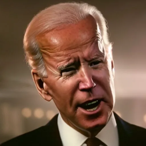 Prompt: joe biden guest stars in blade runner, cyberpunk, dim lighting, cinematic, movie still frame