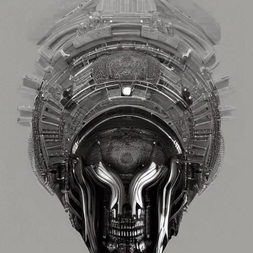 Image similar to detailed portrait of a scifi gadget, filigree ornaments and greek architecture, artstation, hr giger, in africa, cinematic