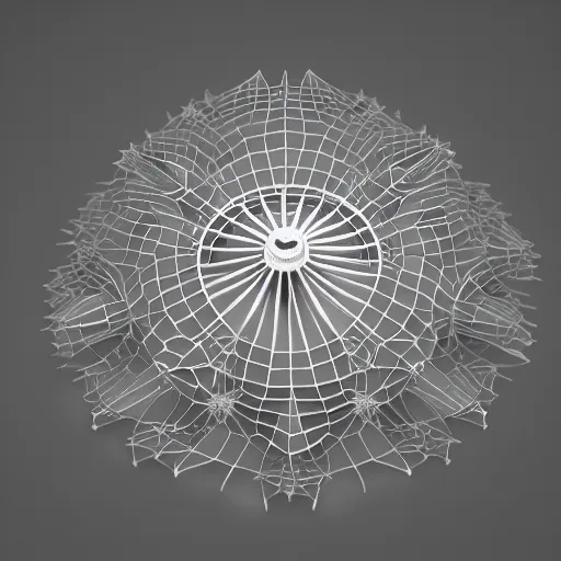 Image similar to radiolaria 3 d model, octane render