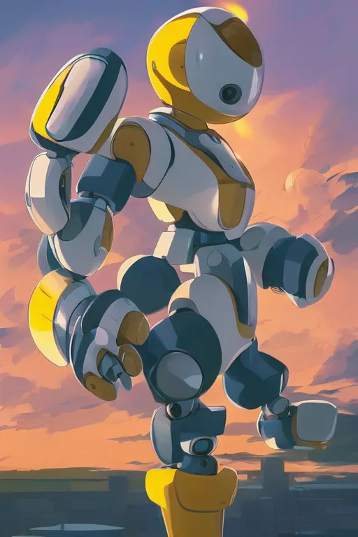 Image similar to metabots medabots medarotto medarot robot minimalist comics, behance hd by jesper ejsing, by rhads, makoto shinkai and lois van baarle, ilya kuvshinov, rossdraws global illumination ray tracing hdr radiating a glowing aura