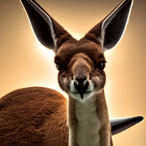 Prompt: a terrifying photo of a muscular kangaroo, studio photography, high detail, ultra high detail, 4 k, hdr, 8 k