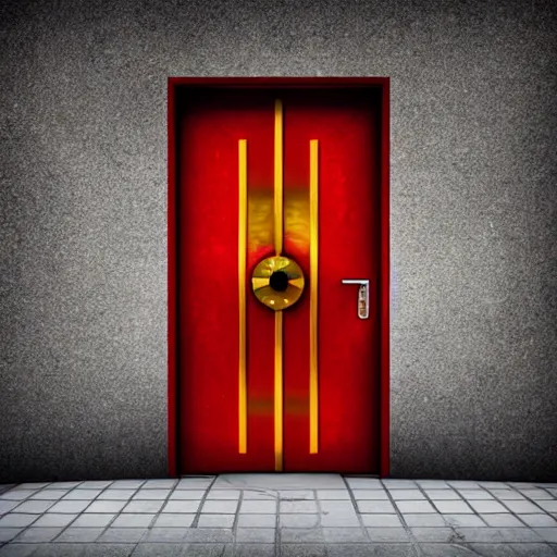 Image similar to photo art - deco sci - fi door